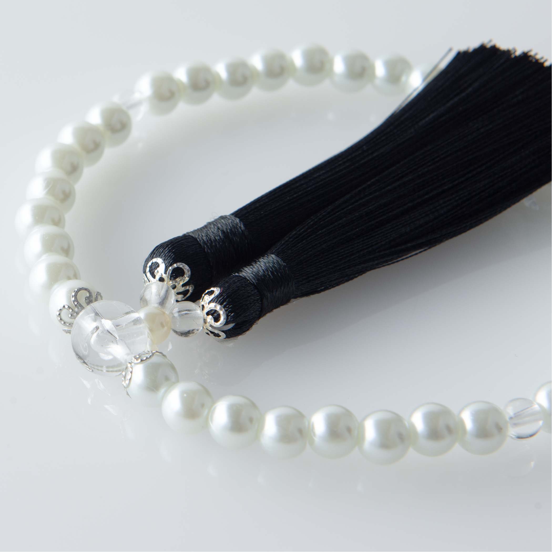 華すずか ホワイト貝パール 本水晶