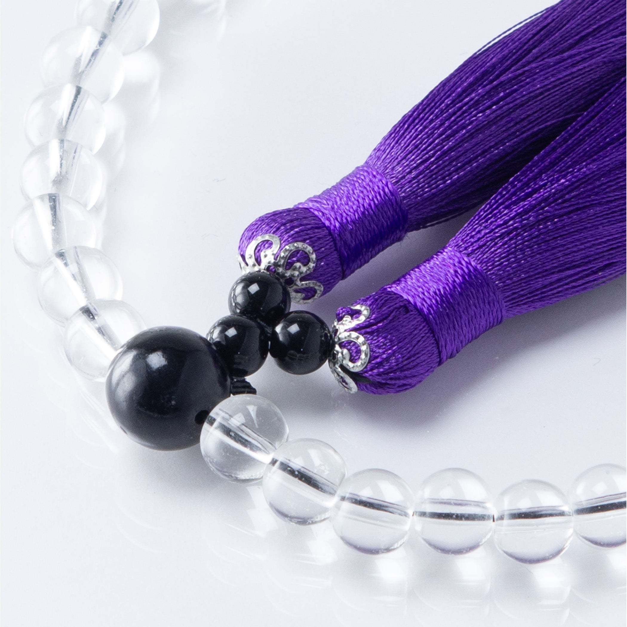 華すずか 本水晶 黒曜石 ヴェルベットシルク房