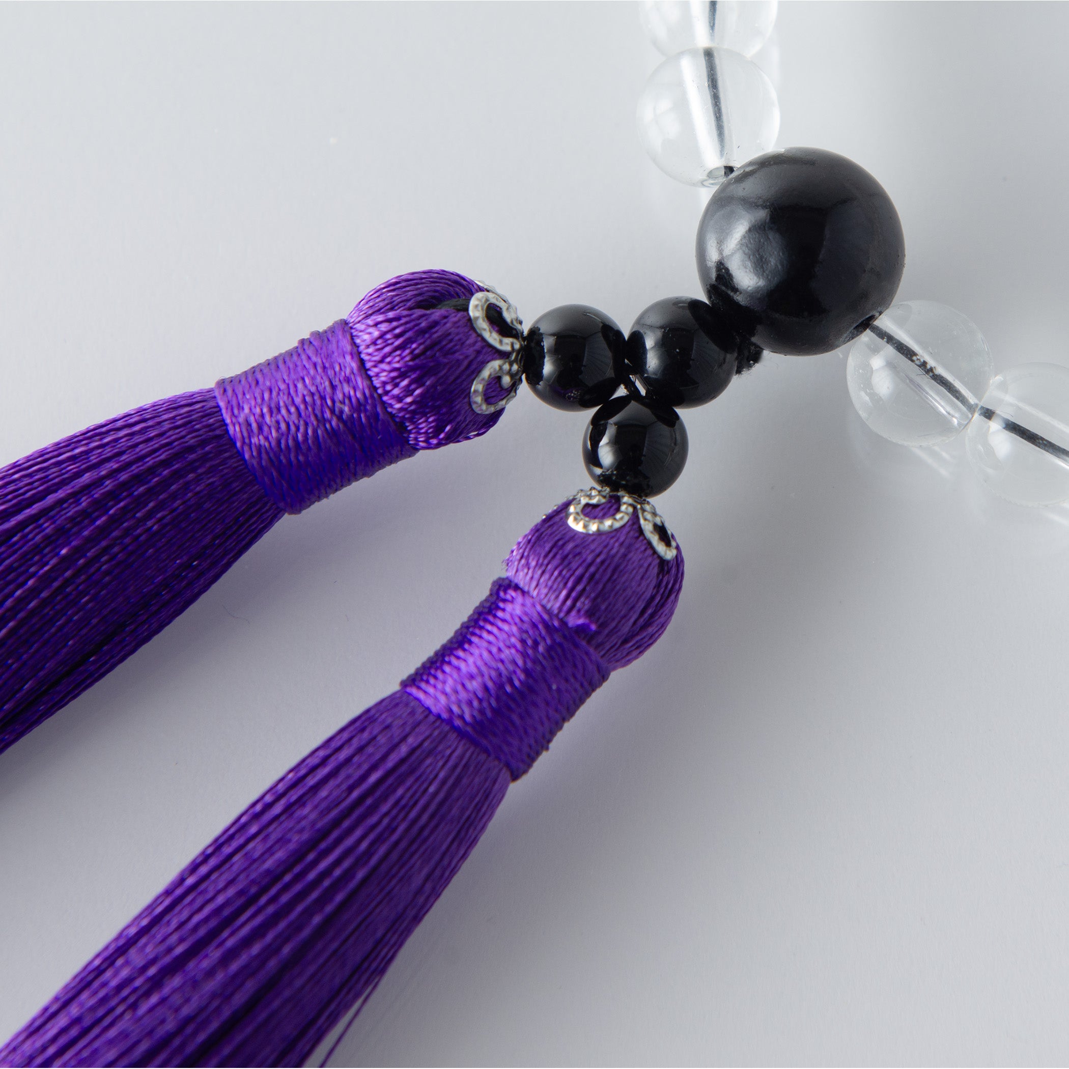 華すずか 本水晶 黒曜石 ヴェルベットシルク房