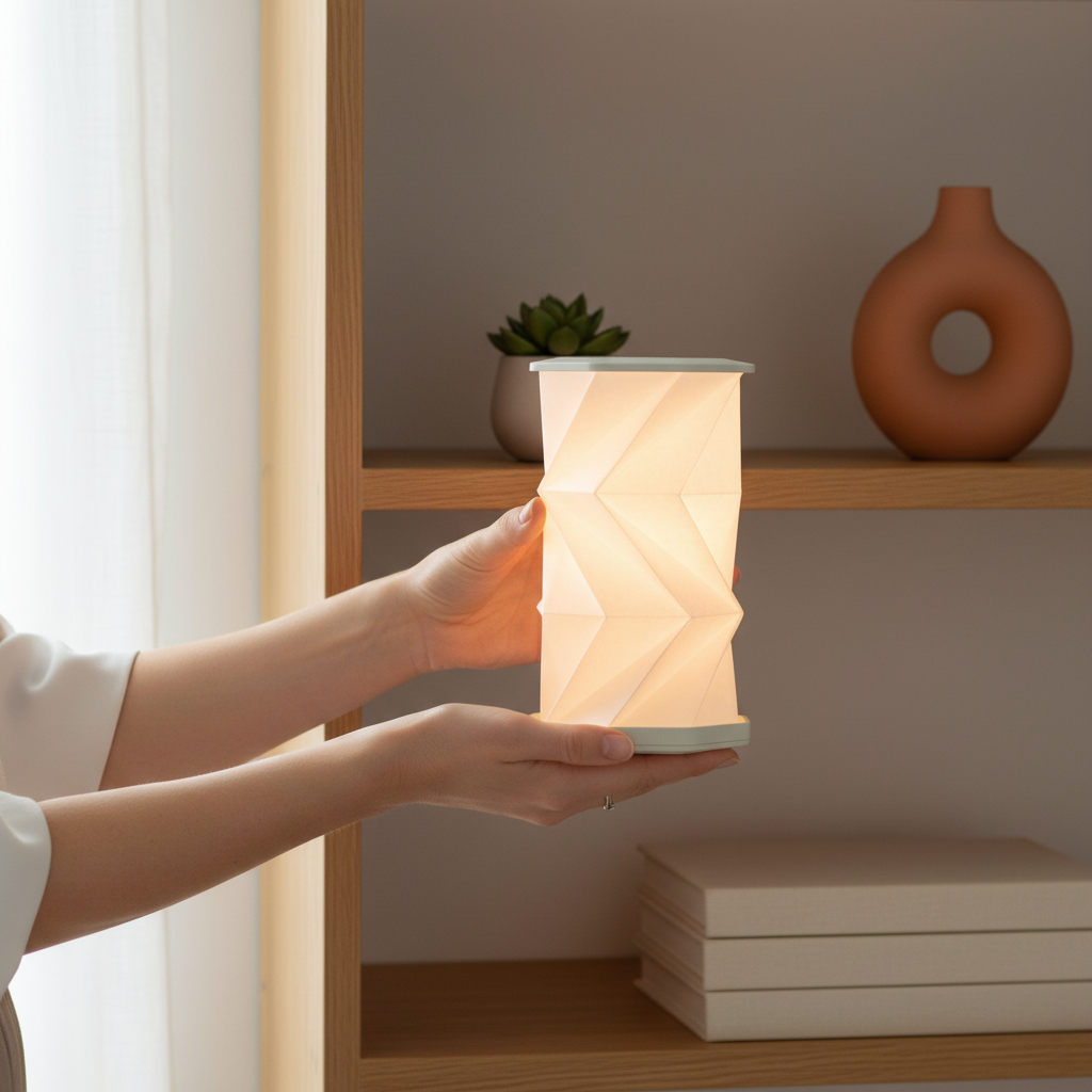 折り畳み式LED盆提灯 ほのり 大