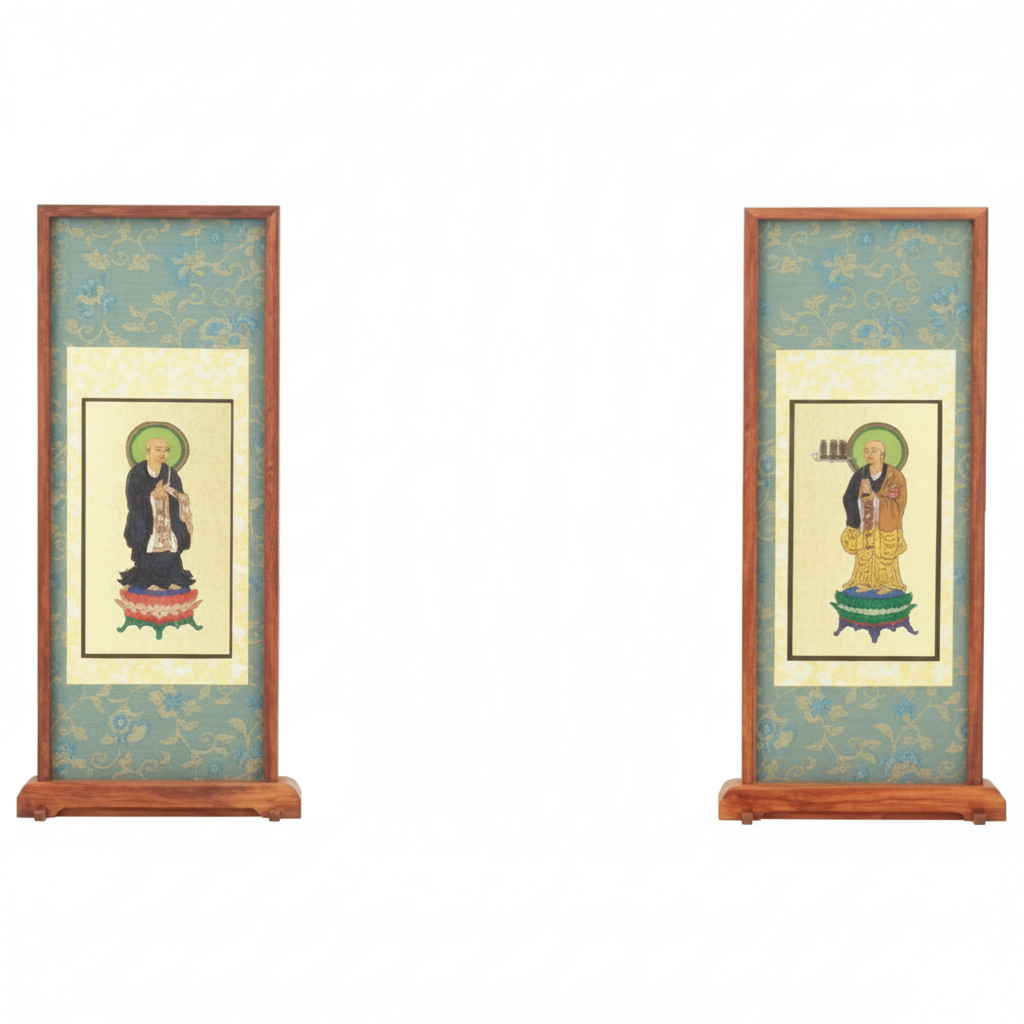 スタンド掛軸 紫檀製