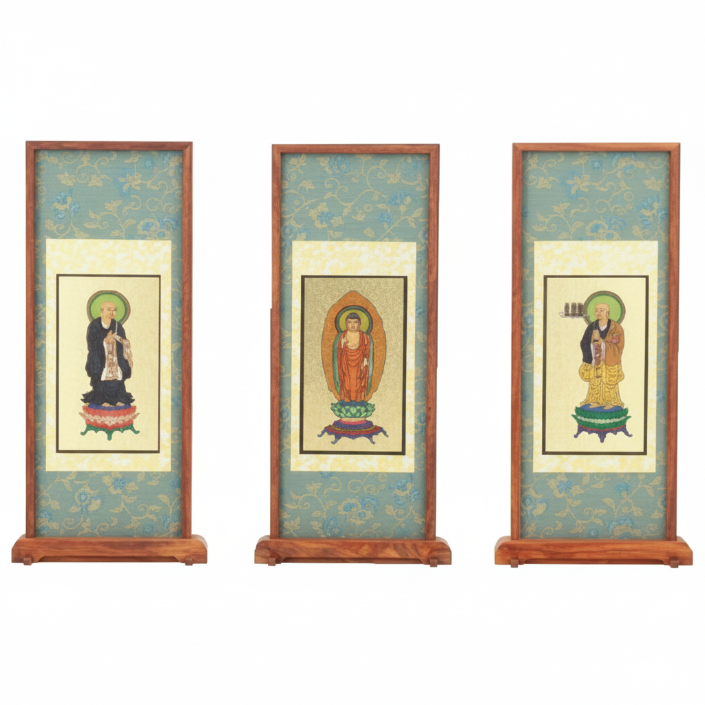 スタンド掛軸 紫檀製