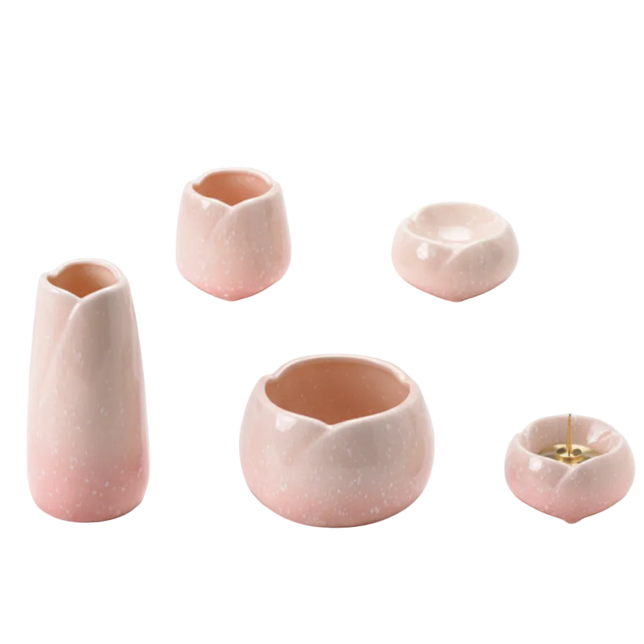 仏具5点セット 陶器 やわらぎ