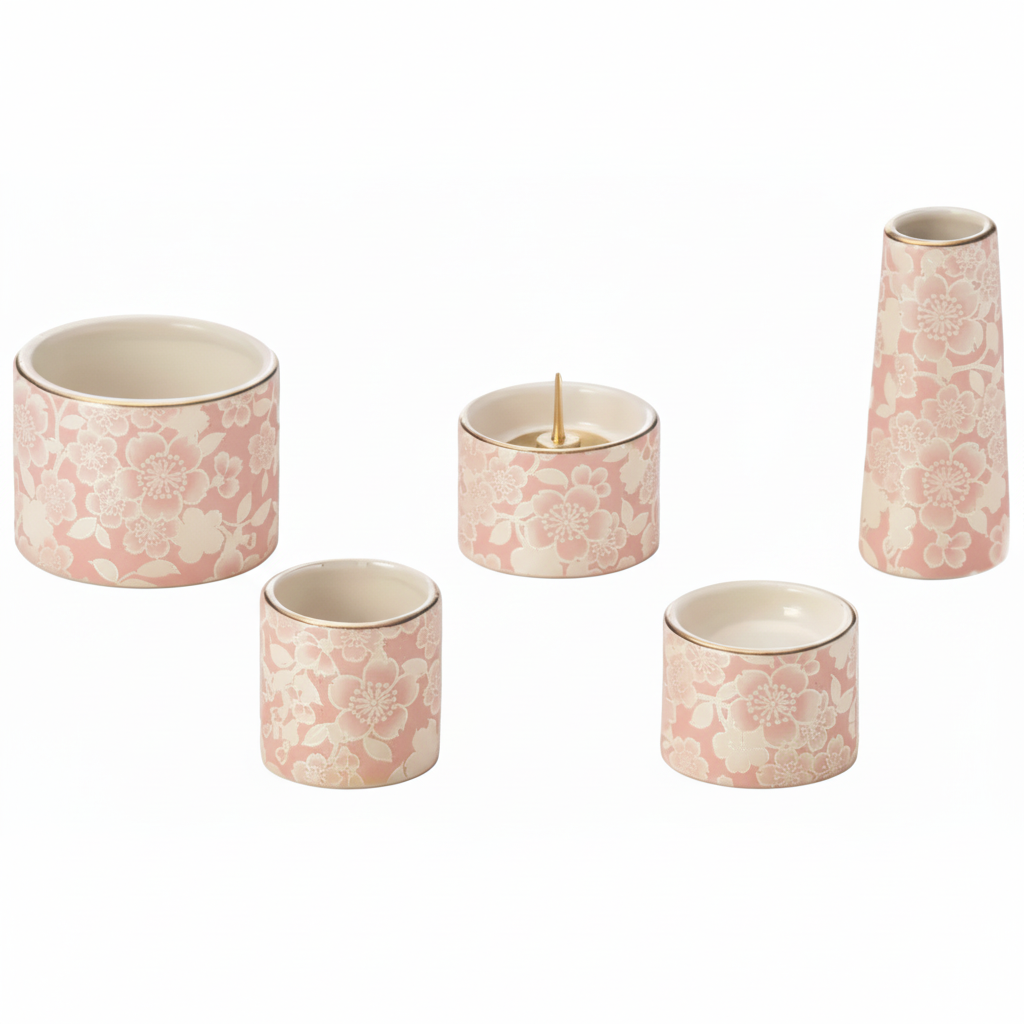 仏具5点セット 陶器 ゆい花