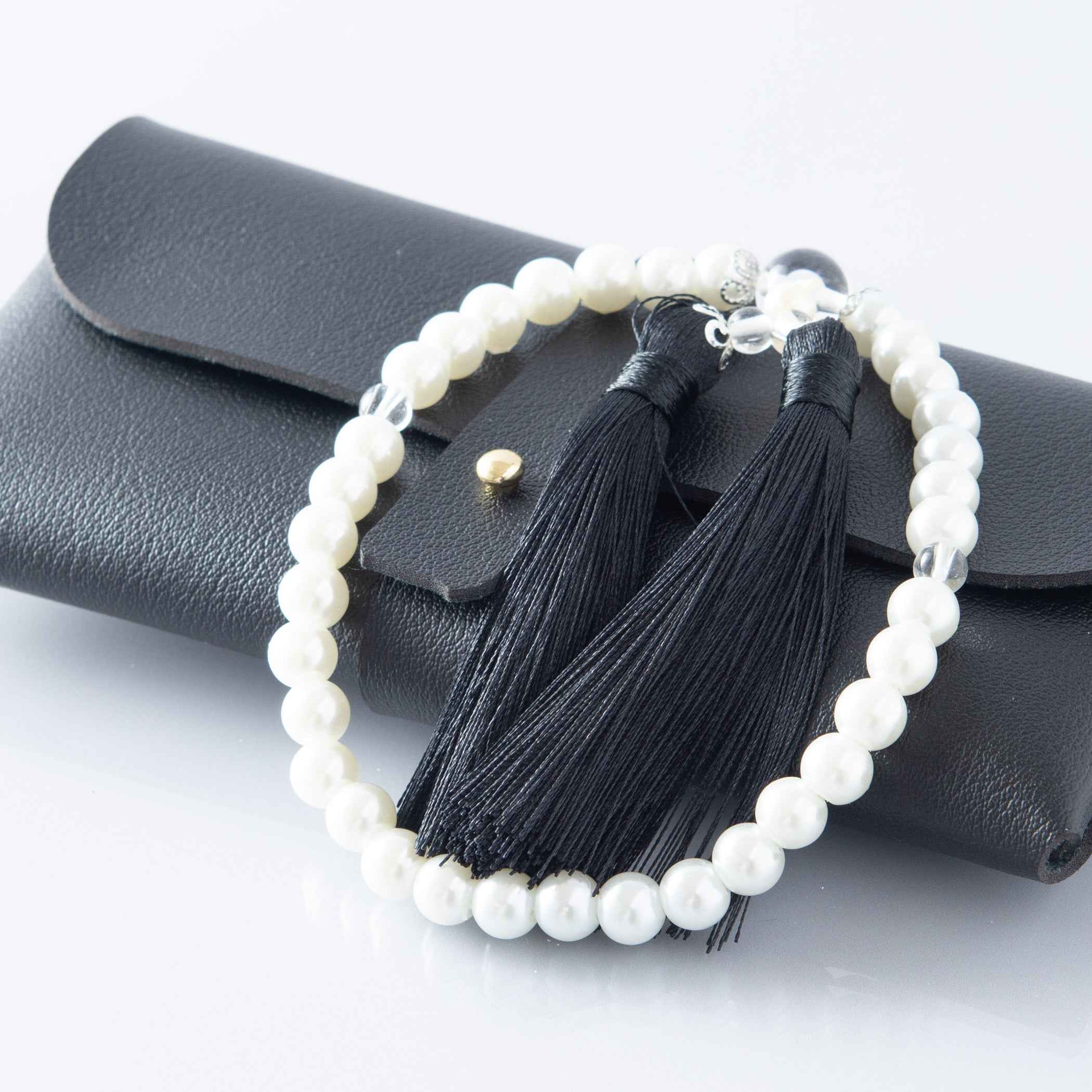 華すずか ホワイト貝パール 本水晶