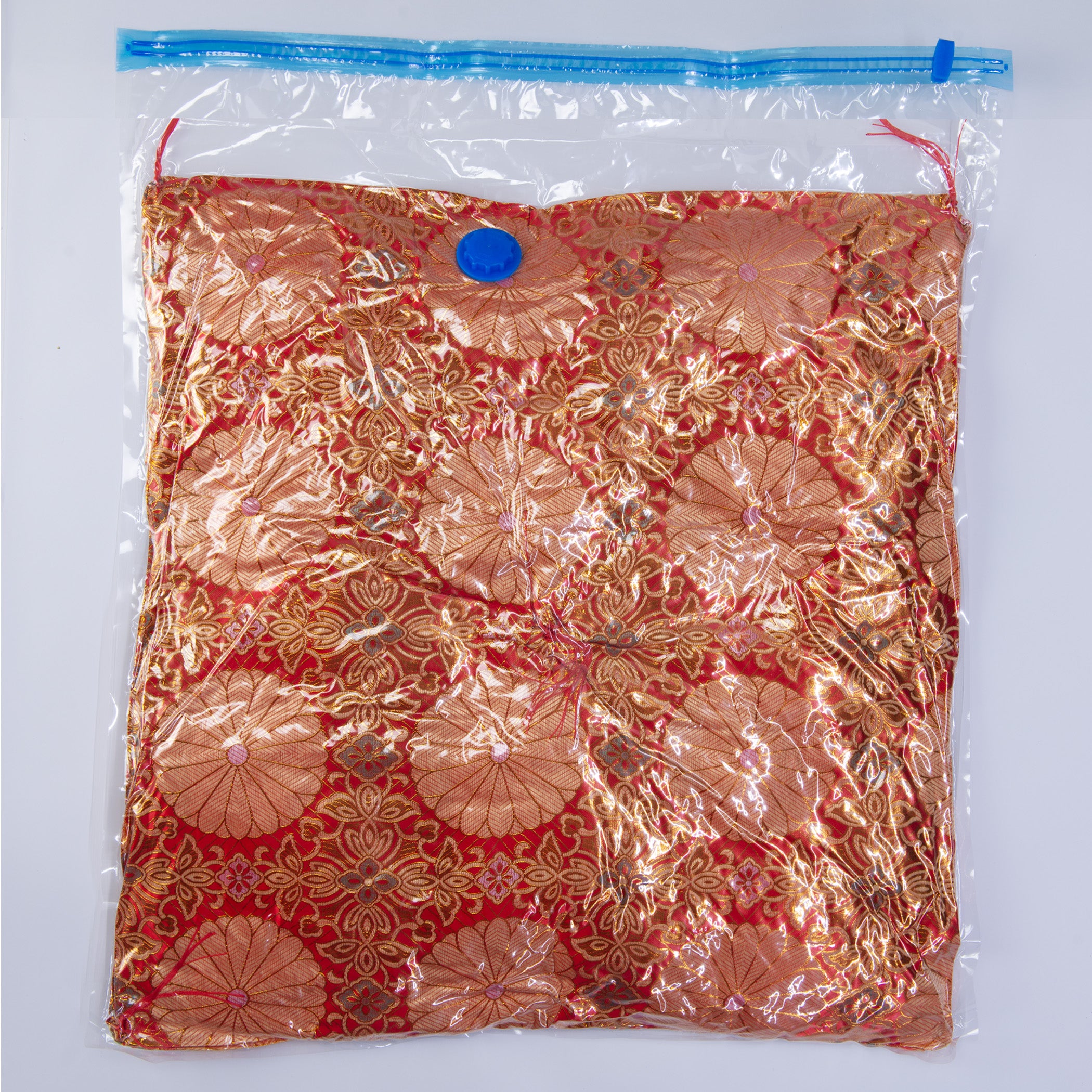 お仏壇 手と手 織り込み座布団 赤