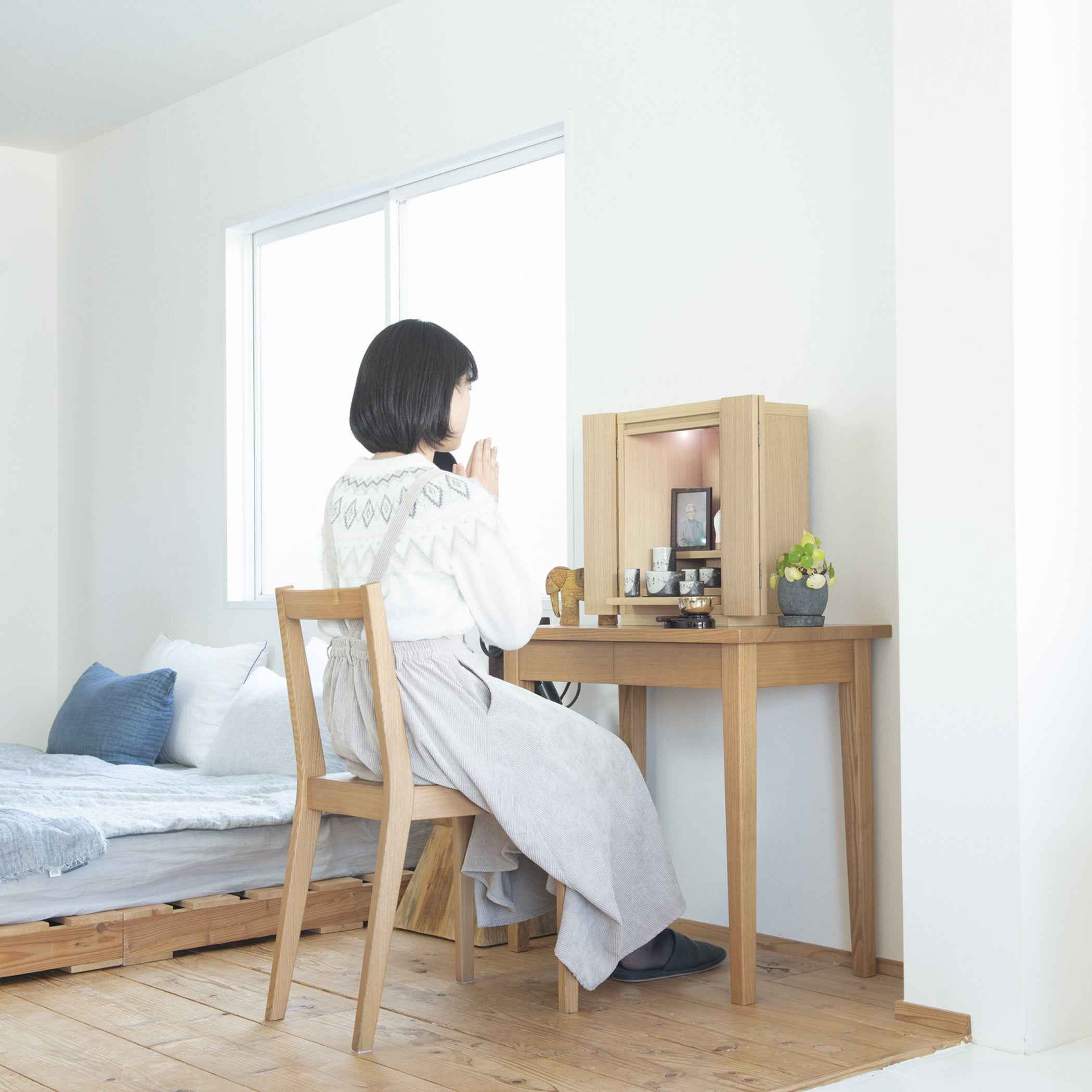 仏壇+仏具セット『おとは』+曹洞宗 仏像2.5寸(213㎜×112㎜×104㎜)