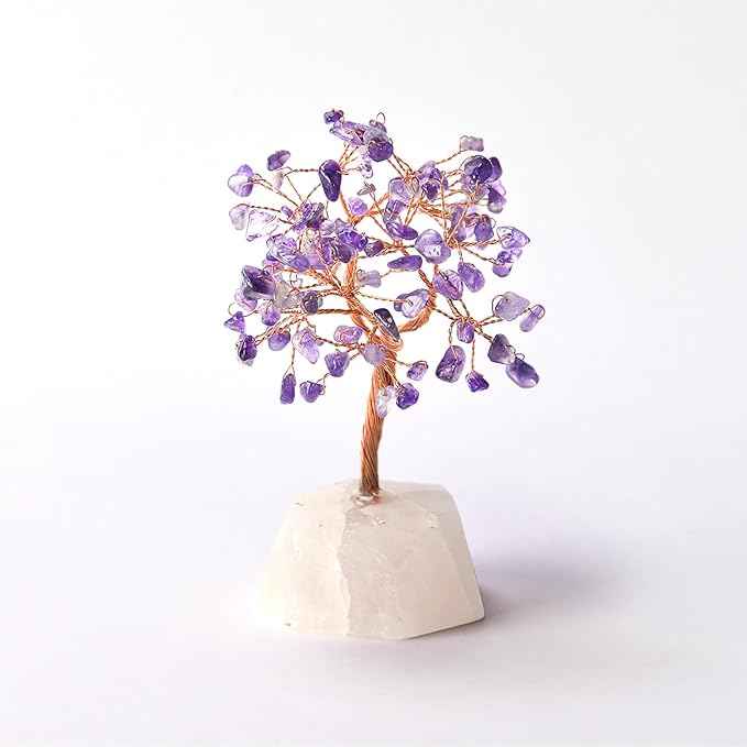 「祈りの木」天然石 紫水晶