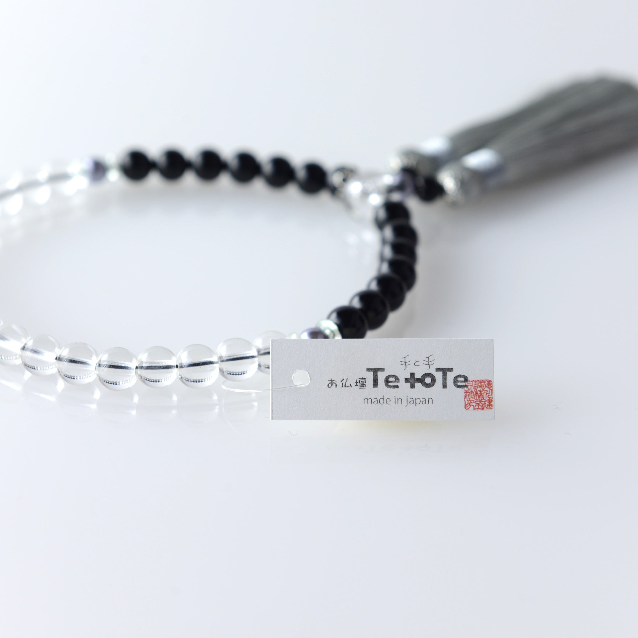 華すずか 黒曜石 本水晶 薄墨色(うすずみいろ)