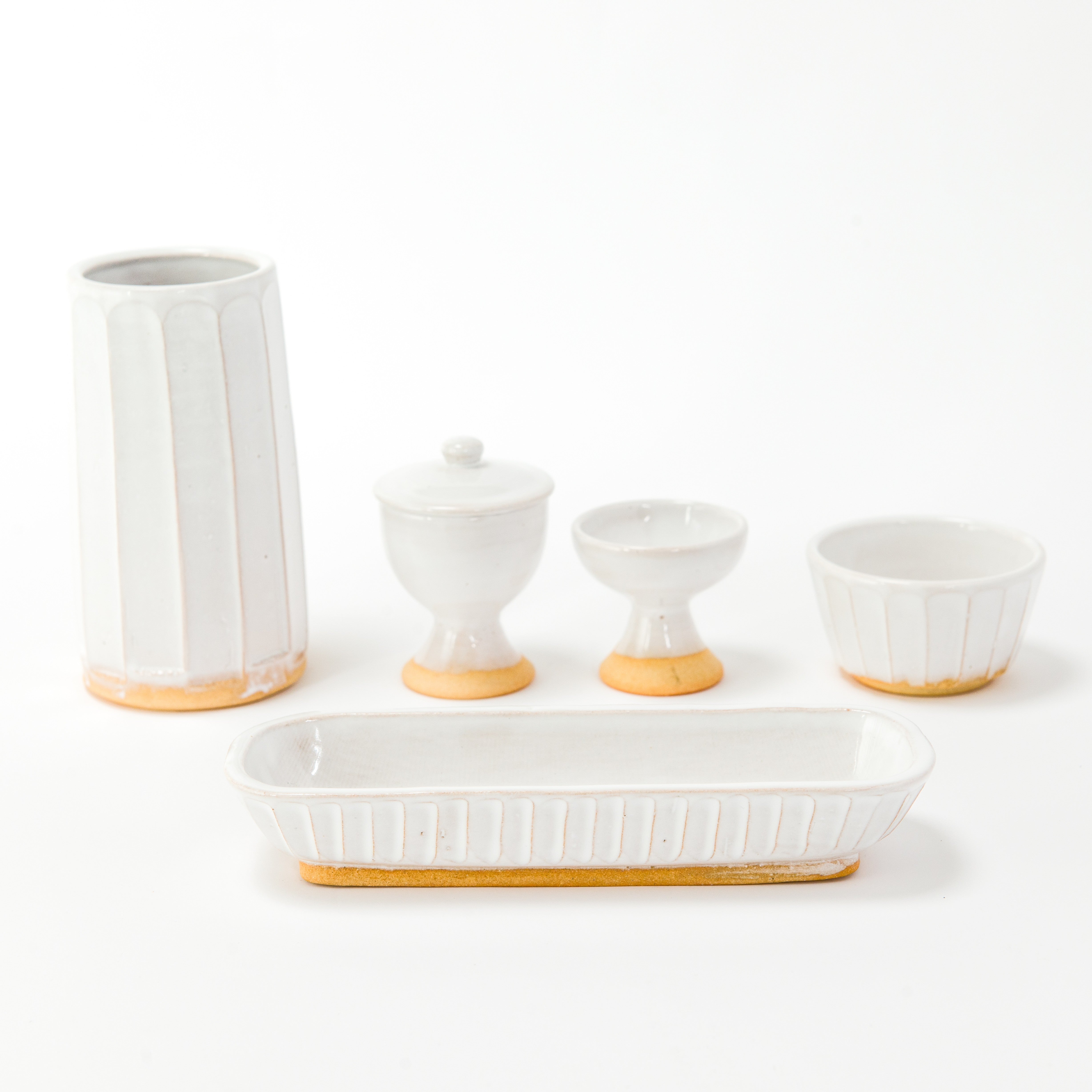 仏具セット 萩焼白釉