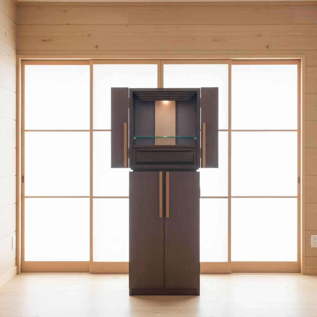 おぶつだん 『かなで』台付 ブラウン