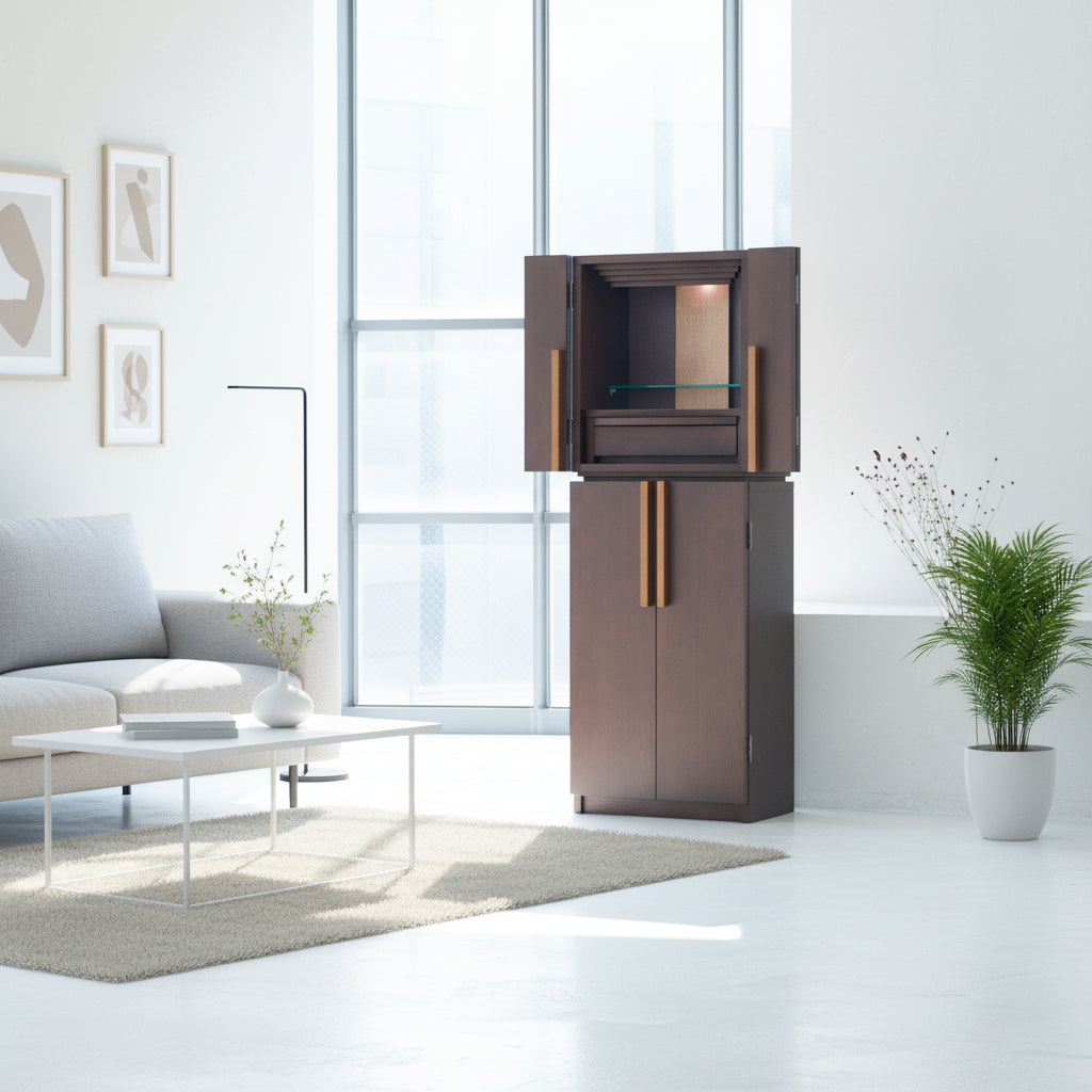 おぶつだん 『かなで』台付 ブラウン