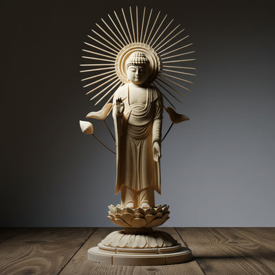 【浄土真宗   大谷派東】東立弥陀   総白木製