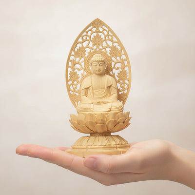 【曹洞宗・臨済宗・禅宗・天台宗】 釈迦如来像 総白木製