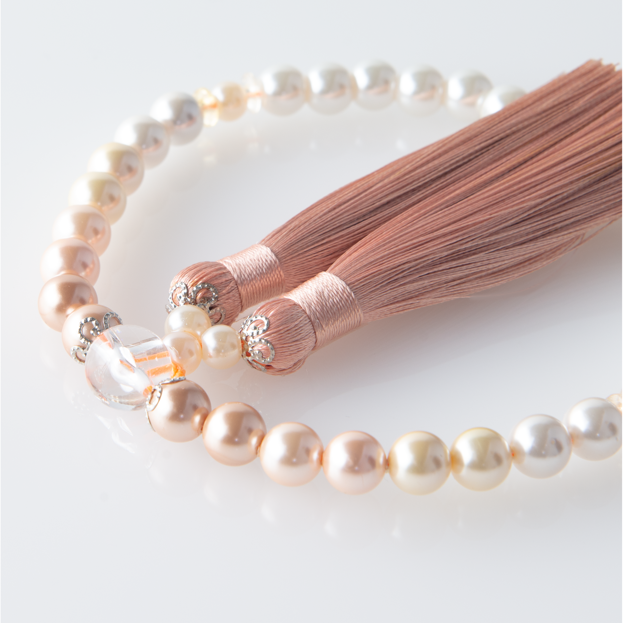 華すずか 橙色グラデーション 貝パール