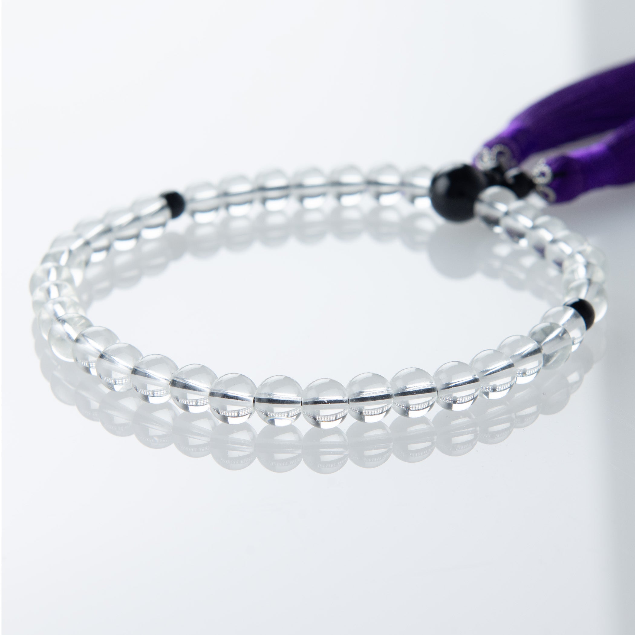 華すずか 本水晶 黒曜石 ヴェルベットシルク房