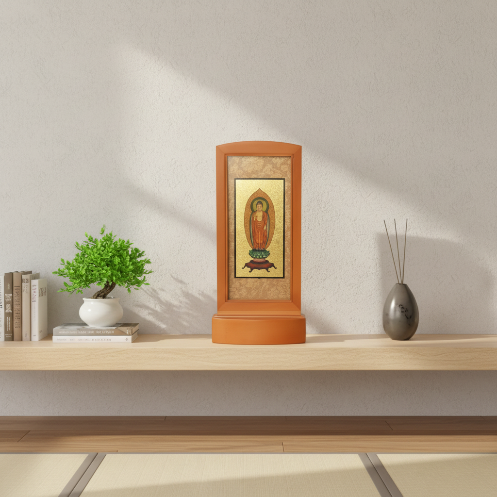 木製スタンド掛軸本尊　一幅のみ