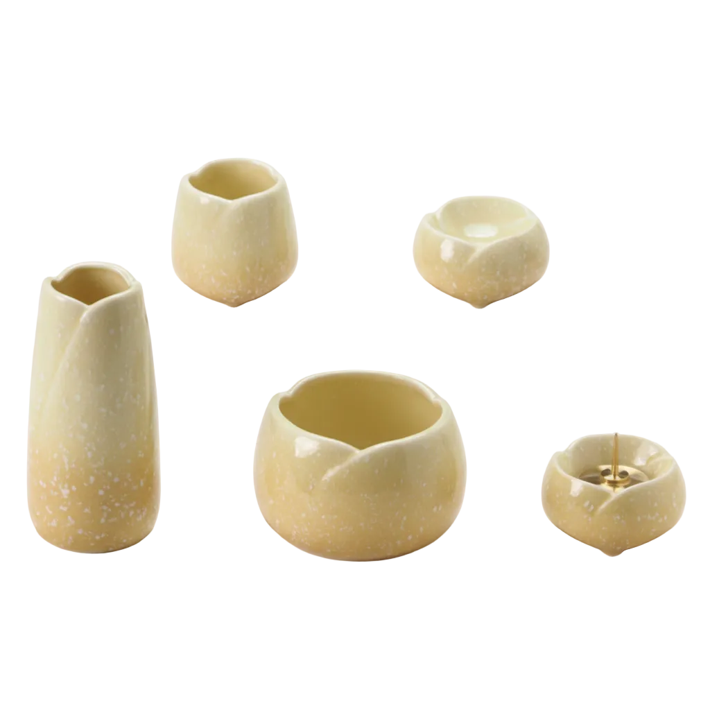 仏具5点セット 陶器 やわらぎ