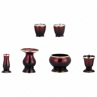 仏具6点セット 真鍮 琵琶