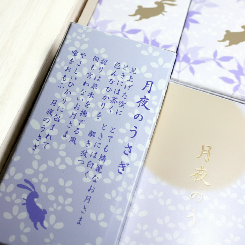 線香　月夜のうさぎ　贈答用6入　桐箱