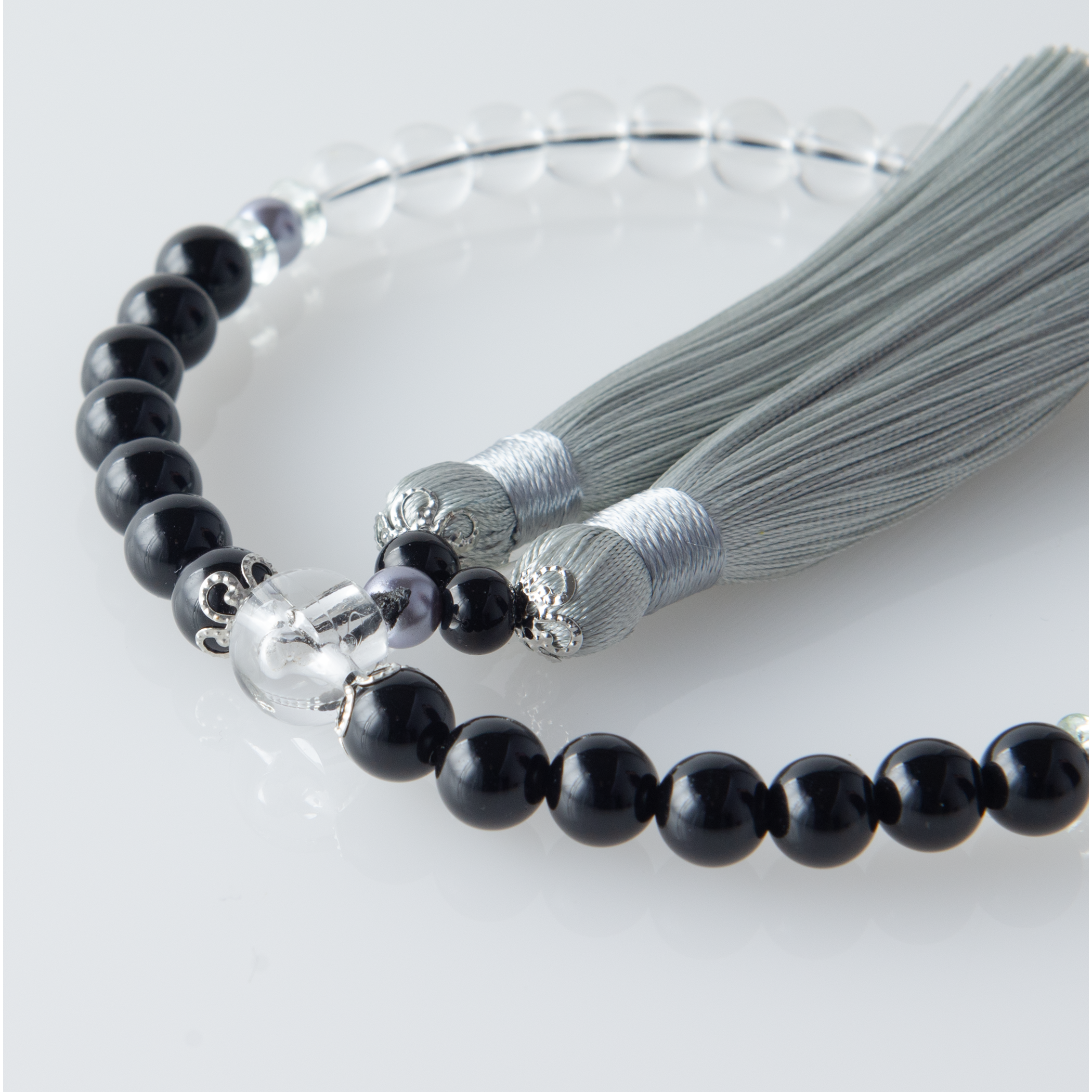 華すずか 黒曜石 本水晶 薄墨色（うすずみいろ）