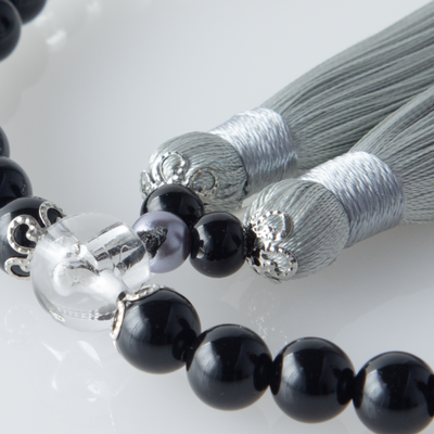 華すずか 黒曜石 本水晶 薄墨色（うすずみいろ）