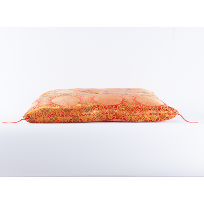 お仏壇 手と手 織り込み座布団 赤