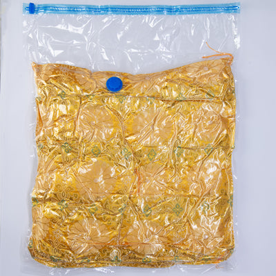 お仏壇 手と手 織り込み座布団 黄色