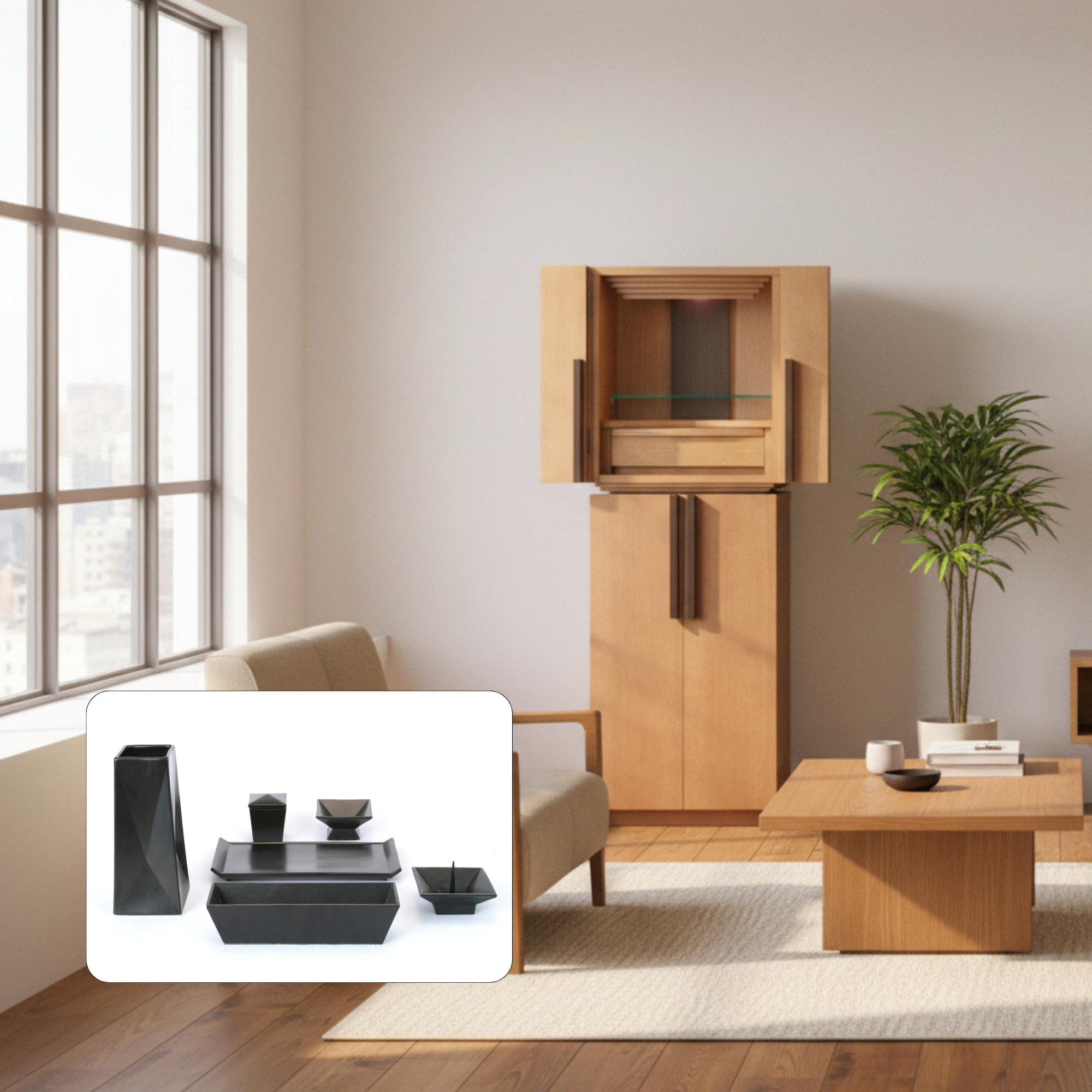 おぶつだん 『かなで』台付 ナチュラル