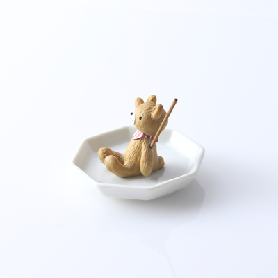 ミニ仏壇用 動物 線香立て クマ