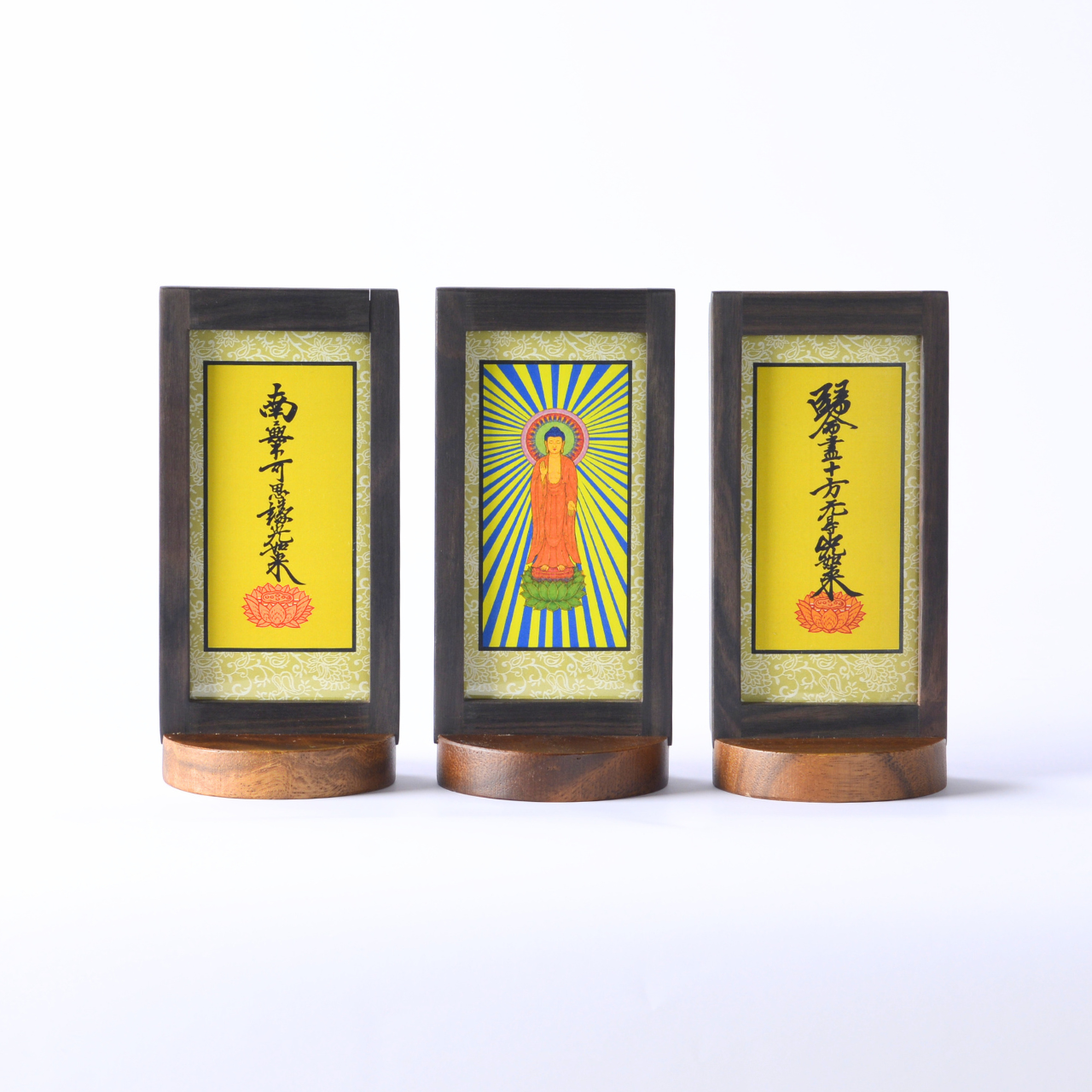本黒檀 掛軸スタンド本尊 こだま 3本尊セット