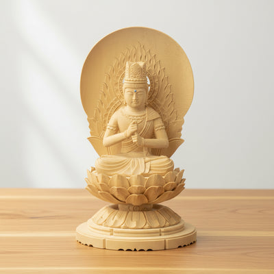 【真言宗】大日如来像 総白木製