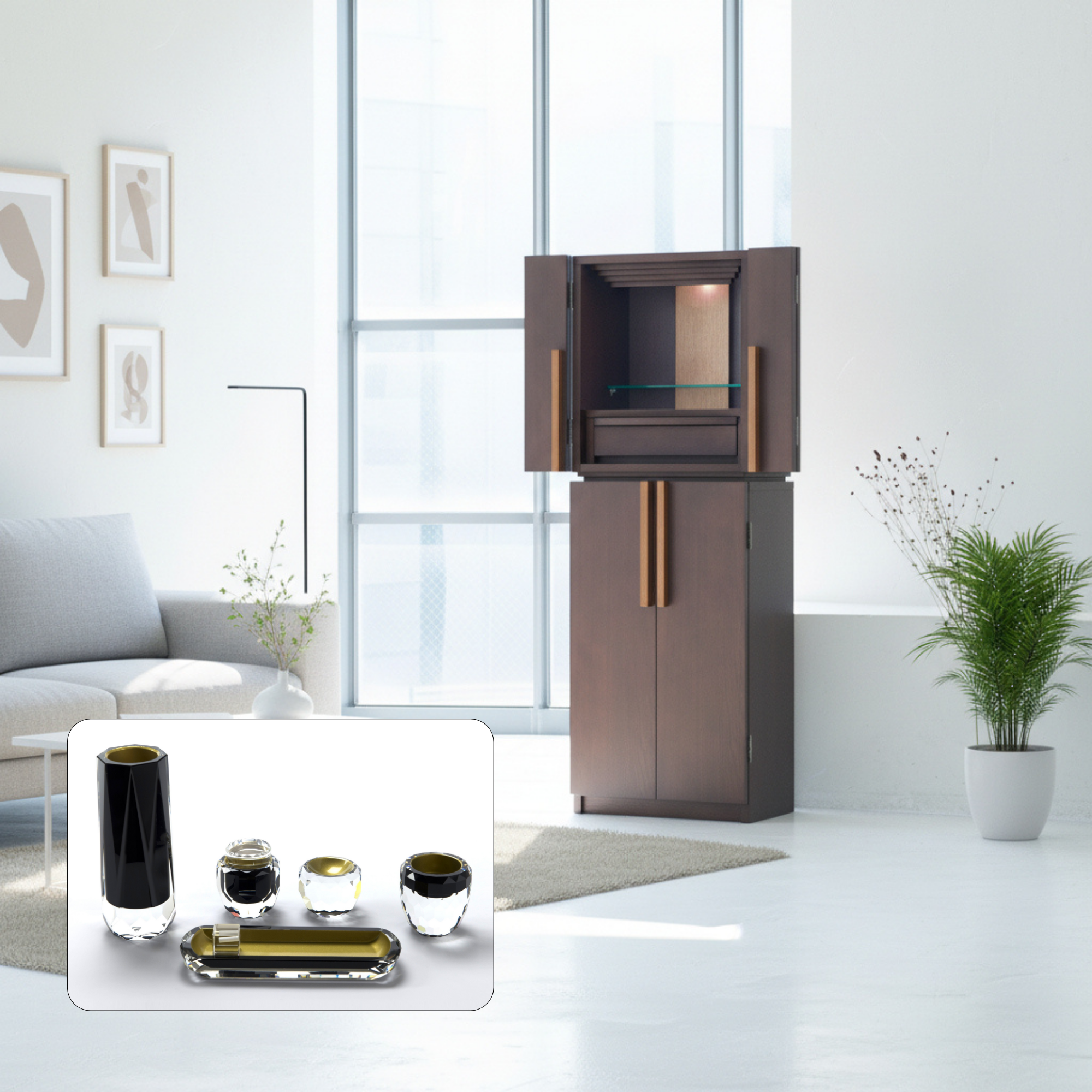 おぶつだん 『かなで』台付 ブラウン