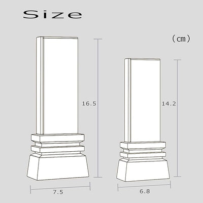 漆黒鏡面仕上 位牌 はるか（二名様まで、彫刻代込・魂入済）