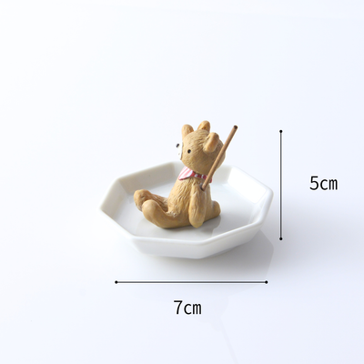 ミニ仏壇用 動物 線香立て クマ