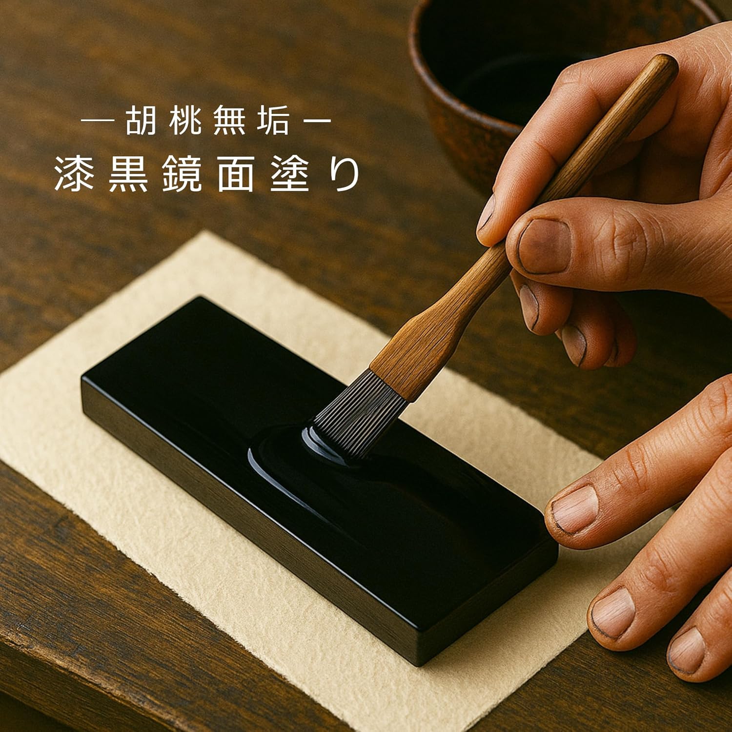 漆黒鏡面仕上 位牌 みやび（二名様まで、彫刻代込・魂入済）