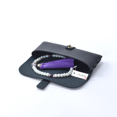 華すずか ホワイト貝パール すみれ色