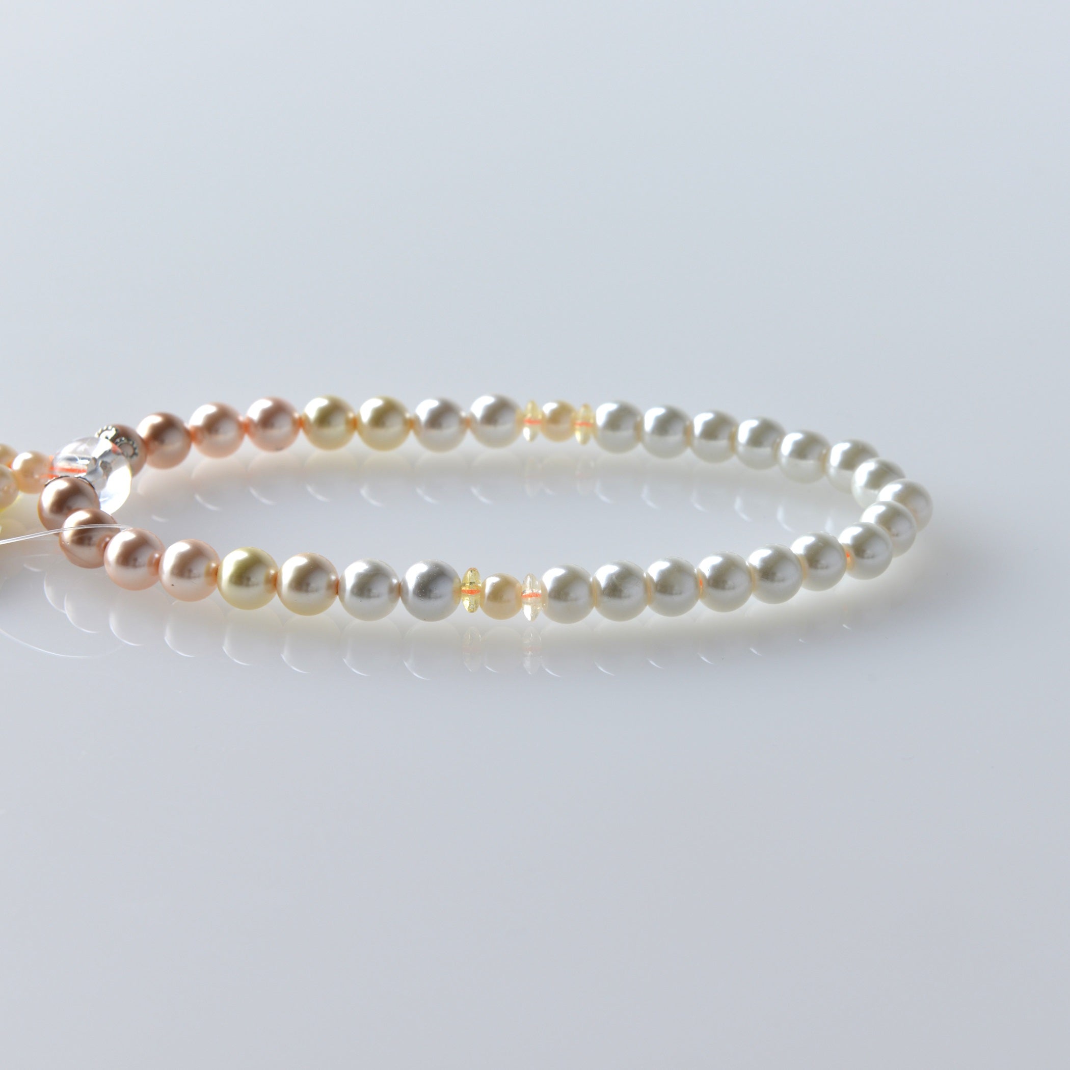 華すずか 橙色グラデーション 貝パール