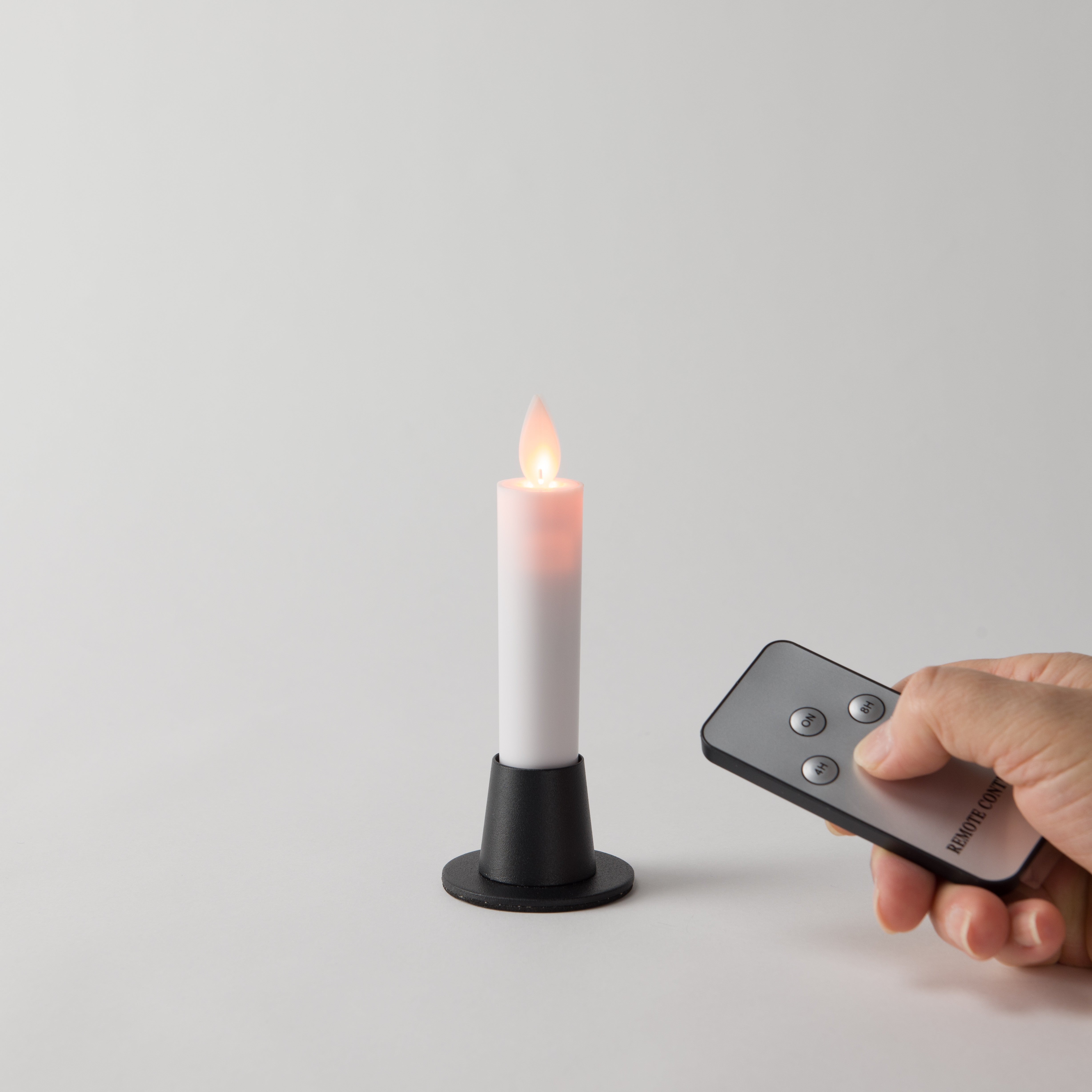 LED充電式ローソク　リモコン　台付