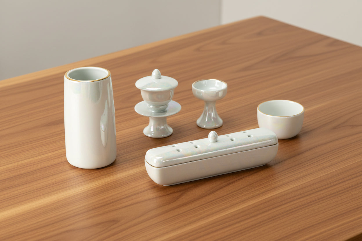 仏具セット 陶器有田焼 パール