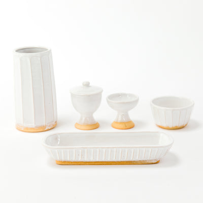 仏具セット　萩焼白釉