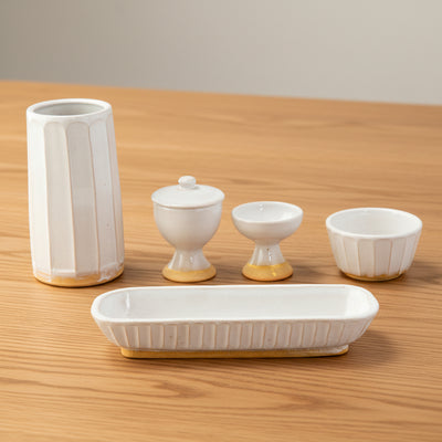 仏具セット　萩焼白釉