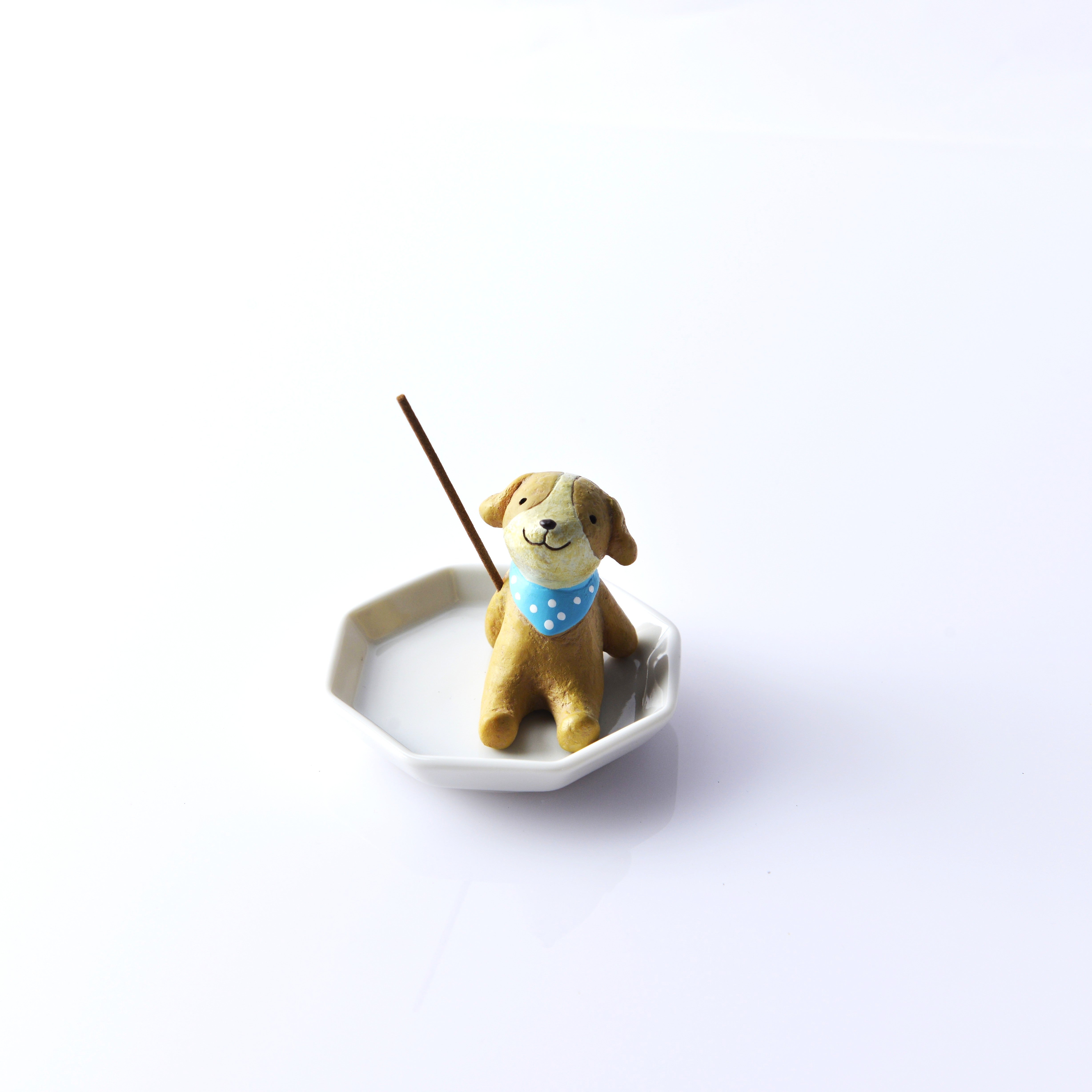 ミニ仏壇用 動物 線香立て イヌ