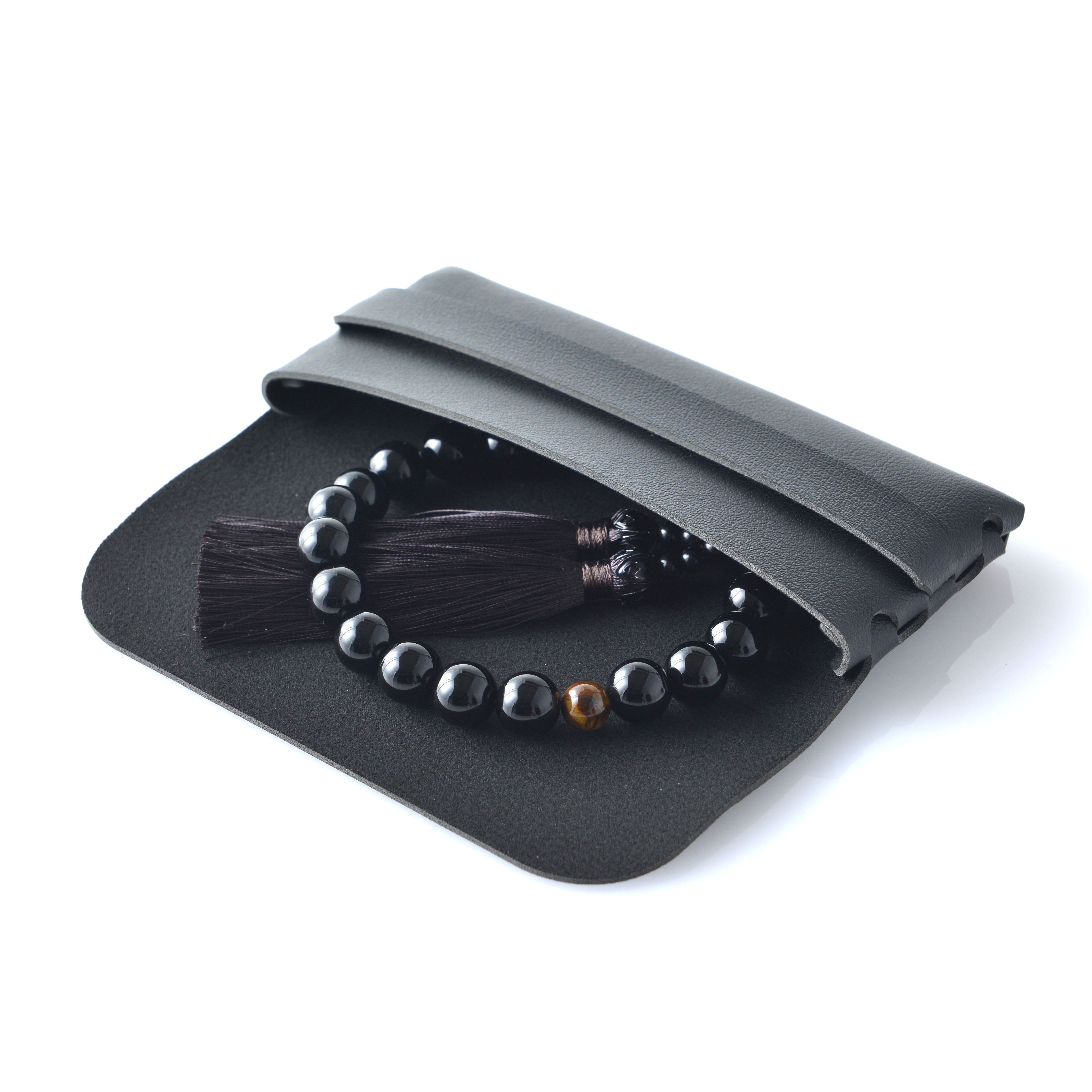 ブラックオニキス　男性用 数珠ケース付