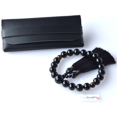 ブラックオニキス　男性用 数珠ケース付